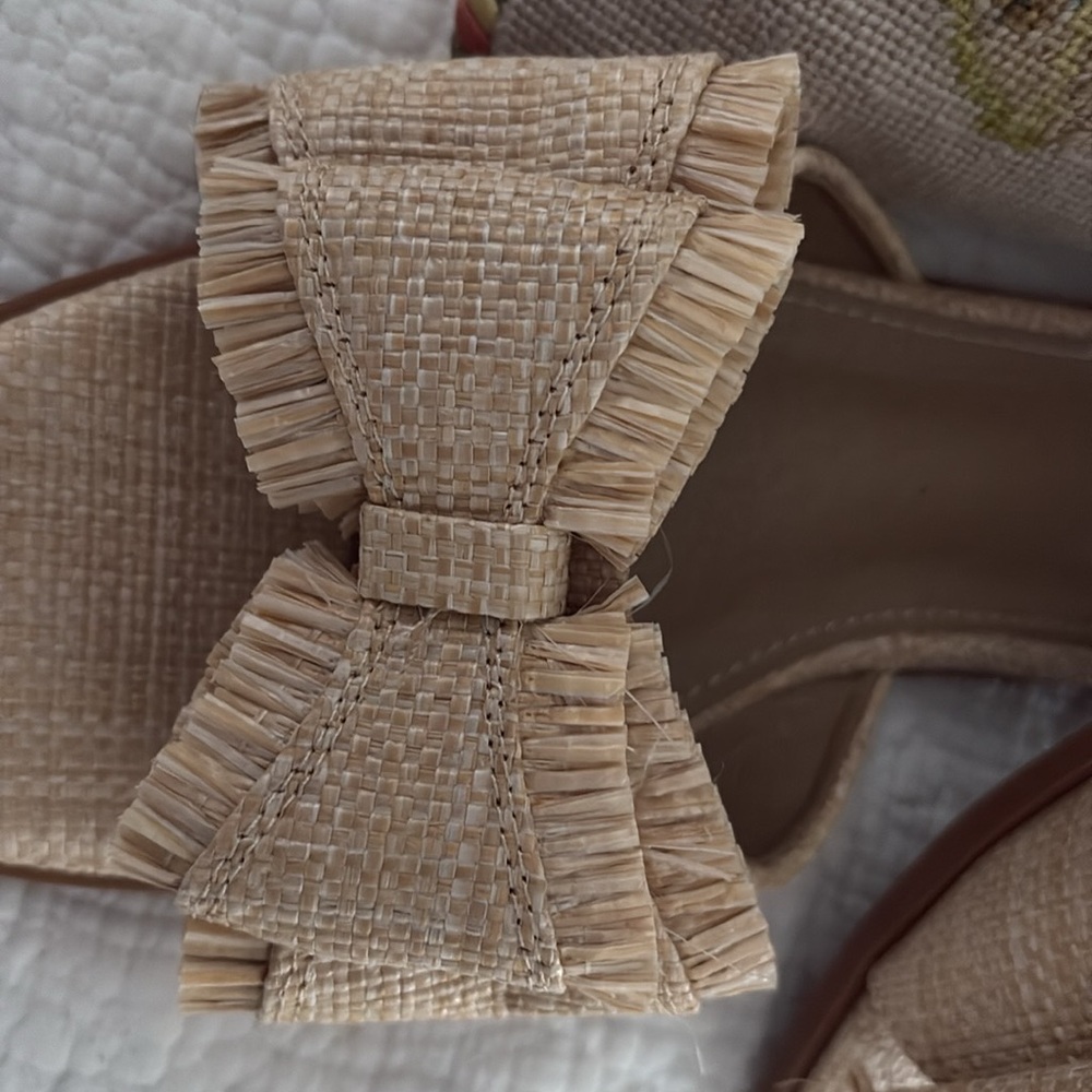 Lemonade Bow Rafia Sandals SS 9 - Picture 10 of 16